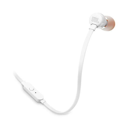 JBL Tune 110 | Écouteurs filaire intra-auriculaires - Avec télécommande 1 bouton - Microphone - Blanc-SONXPLUS Granby