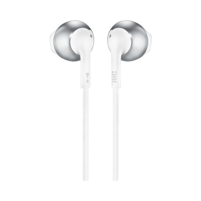 JBL Tune 205 | Wired in-ear headphones - JBL Pure Bass - Microphone - Chrome-SONXPLUS Granby