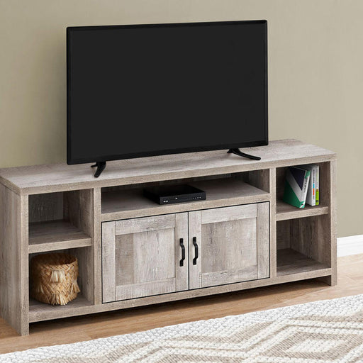 Monarch Specialties I 2742 | Meuble TV - 60" - Imitation bois - Taupe-SONXPLUS Granby