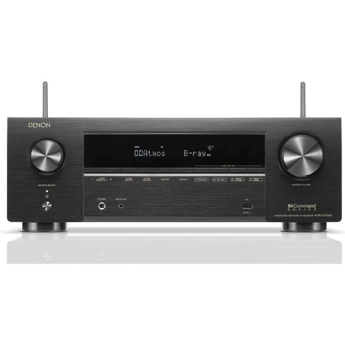 Denon AVRX1700H | 7.2 channel AV receiver - Home theater - 3D Audio - 8K - HEOS - 80 W / Channel - Black-SONXPLUS Granby