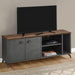 Monarch Specialties I 2831 | TV stand - 60" - Imitation wood - Medium brown - Grey imitation concrete-SONXPLUS Granby