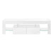 Monarch Specialties I 3548 | TV stand - 63" - Tempered glass - Glossy white-SONXPLUS Granby