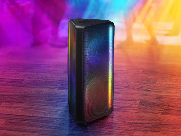 Samsung MX-ST40B | Powerful portable speaker - Sound tower - Bluetooth - 160W - Bidirectional - LED lights - Multiple Bluetooth connection - Black-SONXPLUS Granby