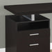 Monarch Specialties I 7143 | Meuble d'ordinateur - 60" - Métal argent - Espresso-SONXPLUS Granby