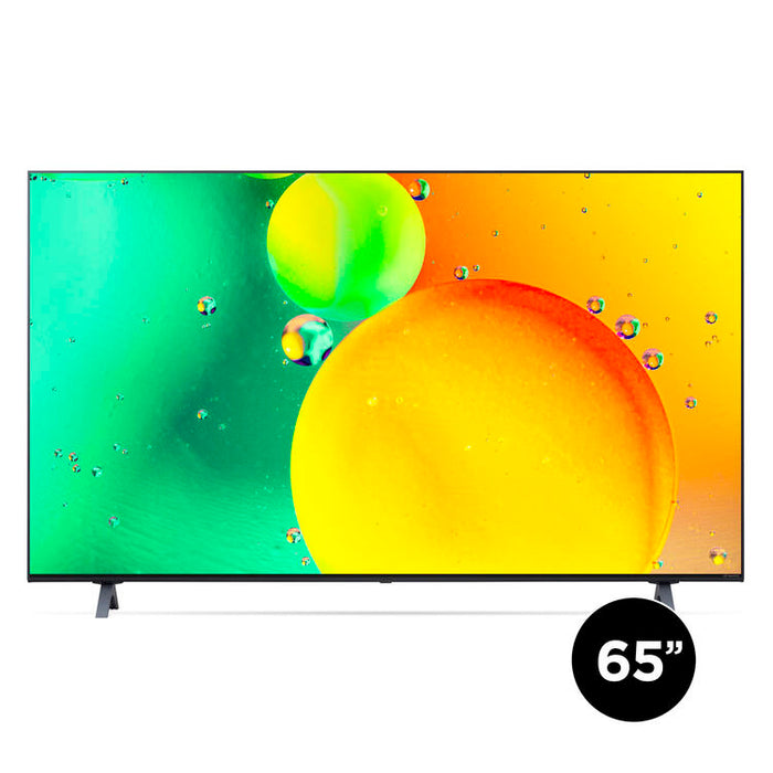 LG 65NANO75UQA | Téléviseur intelligent 65" NanoCell 4K - DEL - Série Nano75 - HDR - Processeur IA a5 Gen5 4K - Noir-SONXPLUS Granby