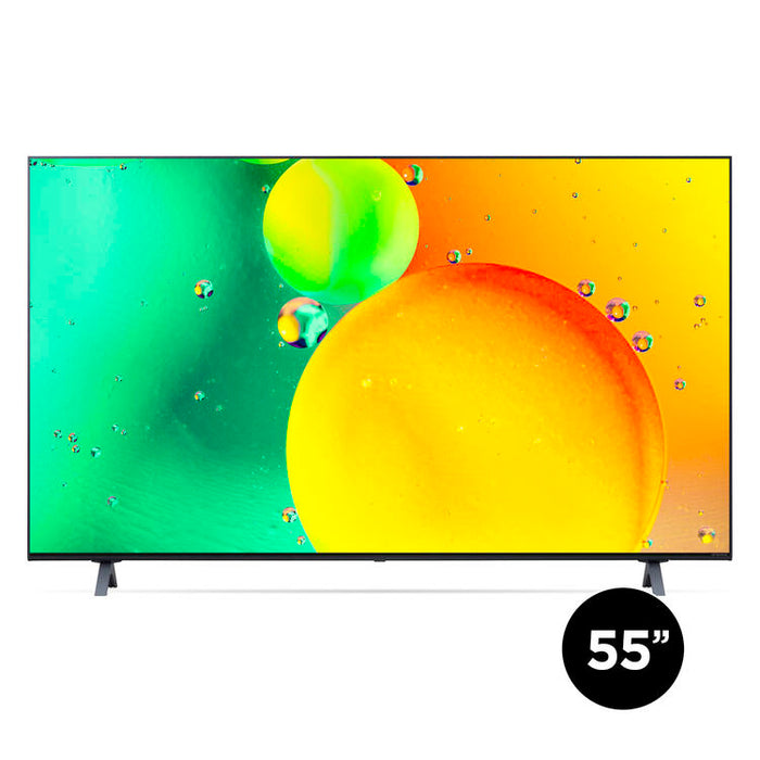 LG 55NANO75UQA | 55" NanoCell 4K Smart TV - LED - Nano75 Series - HDR - Processor IA a5 Gen5 4K - Black-SONXPLUS Granby