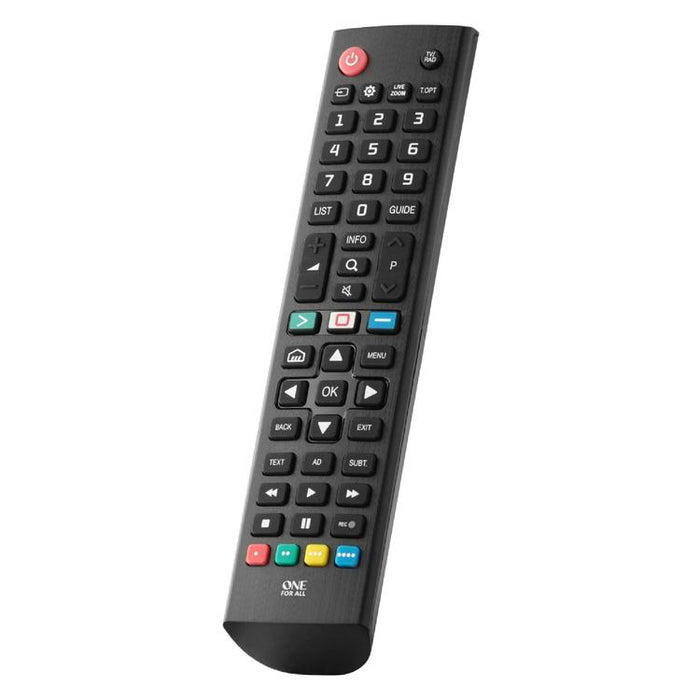 One for All URC4811R | Direct replacement remote control for any LG TV - Replacement Series - Black-SONXPLUS Granby