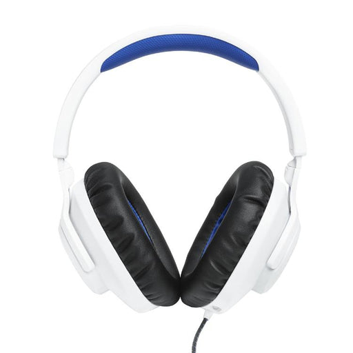 JBL Quantum 100P | Casque de jeu filaire circum-auriculaire - Pour Console Playstation - Blanc/Bleu-SONXPLUS Granby