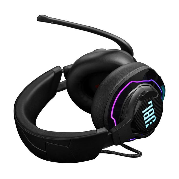 JBL Quantum 910 | Casque de jeu Pro circum-auriculaire - Sans Fil - Éclairage RGB - Réduction de bruit - Noir-SONXPLUS Granby