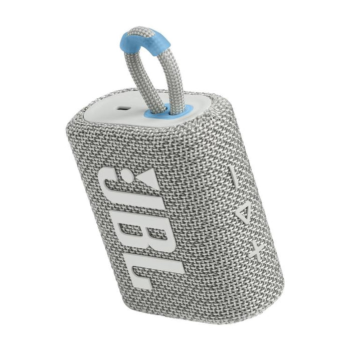 JBL Go 3 Eco | Mini Haut-parleur - Ultra-portable - Bluetooth - IP67 - Blanc-SONXPLUS Granby