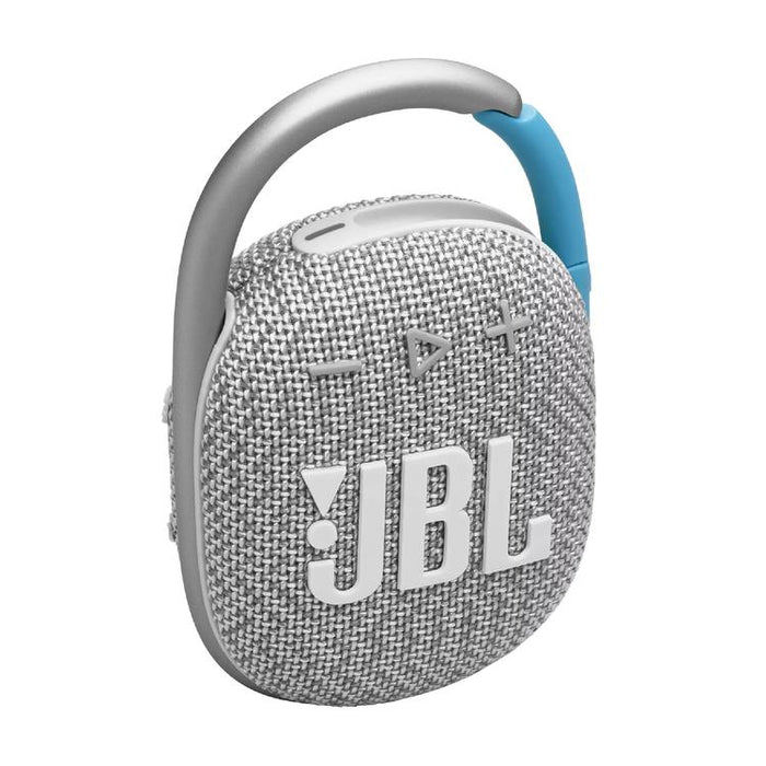 JBL Clip 4 Eco | Haut-parleur - Ultra-portable - Étanche - Bluetooth - Mousqueton intégré - Blanc-SONXPLUS Granby