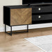 Monarch Specialties I 2752 | 72'' TV stand - Black metal base - With 2 wood-like doors-SONXPLUS Granby