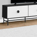 Monarch Specialties I 2732 | 60'' TV stand - Black metal base - 2 white doors-SONXPLUS Granby