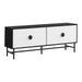 Monarch Specialties I 2732 | 60'' TV stand - Black metal base - 2 white doors-SONXPLUS Granby