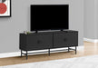 Monarch Specialties I 2732 | 60'' TV stand - Black metal base - 2 black doors-SONXPLUS Granby