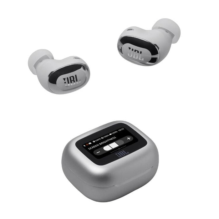 JBL Live Buds 3 | In-Ear Headphones - 1.45" LED Touch Screen - Bluetooth - Silver-SONXPLUS Granby