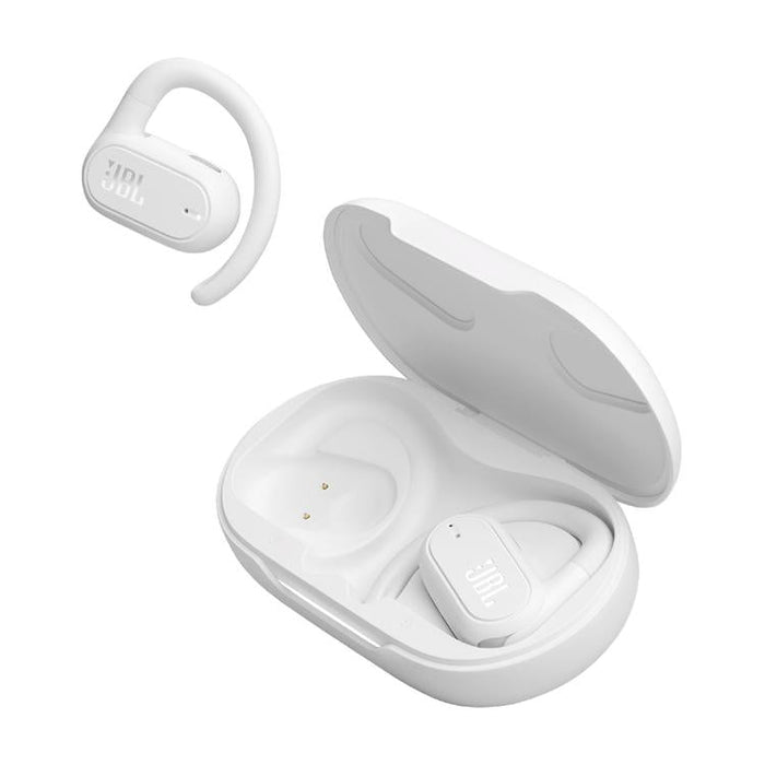 JBL Soundgear Sense | Écouteurs sportifs à conduction - Bluetooth - Blanc-Sonxplus Granby