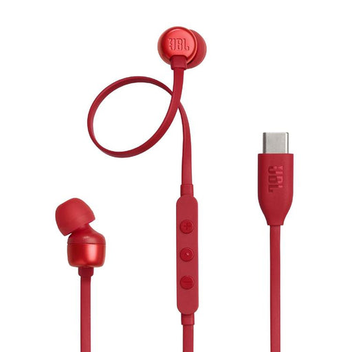 JBL Tune 310C | Écouteurs intra-auriculaires - Filaire - USB-C - Télécommande 3 boutons - Rouge-SONXPLUS Granby