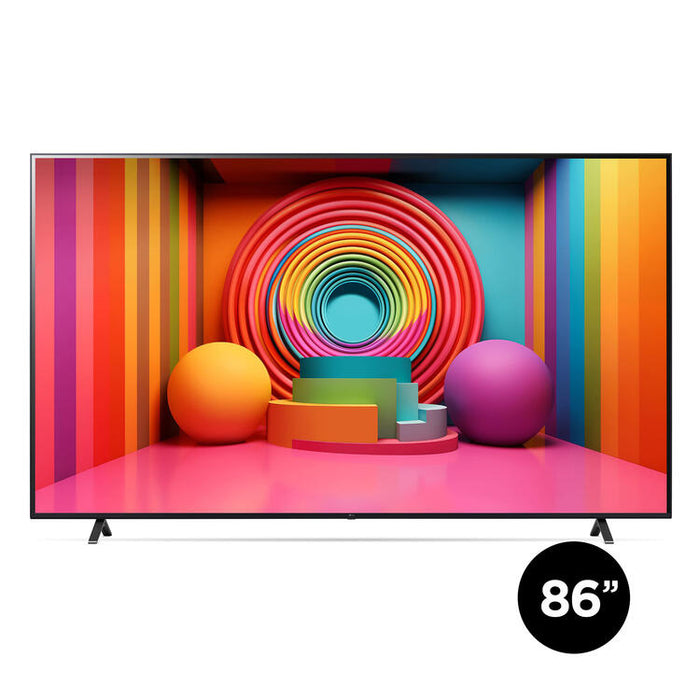 LG 86UT7590PUA | Téléviseur 86" - 4K Ultra HD - DEL - Série UQ7590 - HDR - Smart WebOS - 60 Hz natif - Processeur IA a5 Gen7 4K - Noir-| Sonxplus Granby