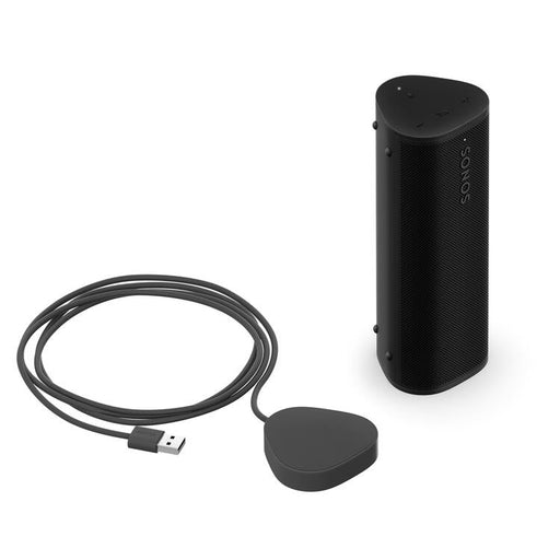 Sonos | Roam Charging Set - 1 Roam 2 Portable Speaker - 1 Roam Charger - Black-SONXPLUS Granby