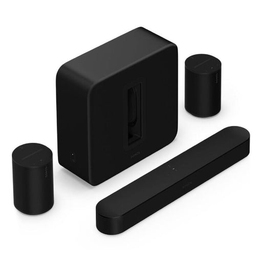 Sonos | High-End Immersive Set with Beam + Sub 4 + 2 Era 100 - Wireless - Wi-Fi - Black-SONXPLUS Granby