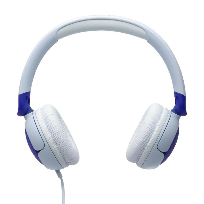 JBL JR320 | Écouteurs filaires circum-auriculaires pour enfant - JBL Safe Sound - Microphone - Bleu-SONXPLUS Granby