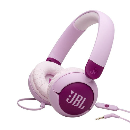 JBL JR320 | Écouteurs filaires circum-auriculaires pour enfant - JBL Safe Sound - Microphone - Mauve-SONXPLUS Granby