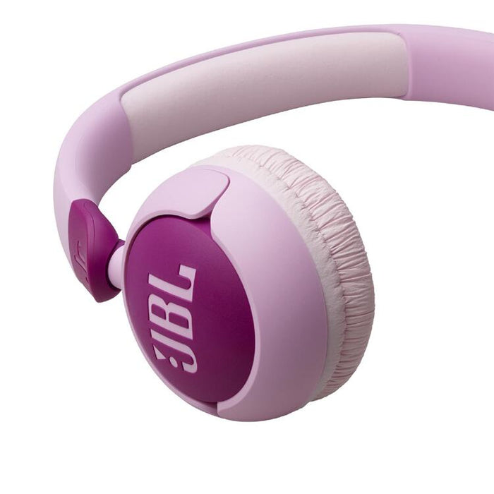 JBL JR320 | Écouteurs filaires circum-auriculaires pour enfant - JBL Safe Sound - Microphone - Mauve-SONXPLUS Granby