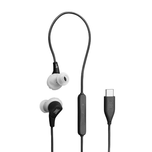 JBL Endurance Run 3C | Écouteurs intra-auriculaires - USB-C - Sport - Filaire - IP65 - Noir/Gris-SONXPLUS Granby