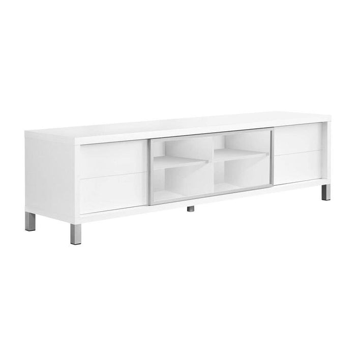 Monarch Specialties I2537 | Meuble Téléviseur - 70" - Blanc-SONXPLUS Granby