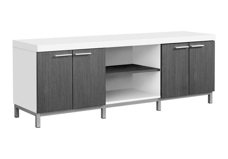 Monarch Specialties I 2591 | TV stand - 60" - 1 Drawer - White/Grey-SONXPLUS Granby