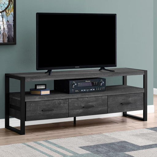 Monarch Specialties I 2823 | TV stand - 60" - 3 Drawers - Imitation Wood - Black-SONXPLUS Granby