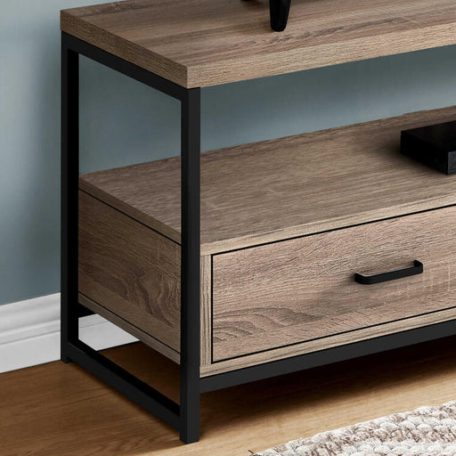 Monarch Specialties I2872 | TV stand - 48" - 2 Storage drawers - Dark taupe-SONXPLUS Granby