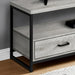 Monarch Specialties I 2871 | TV stand - 48" - 2 Storage drawers - Black metal - Grey imitation wood-SONXPLUS Granby