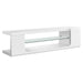 Monarch Specialties I3535 | TV stand - 60" - 1 glass shelf - White-SONXPLUS Granby