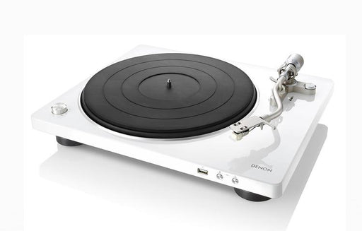 Denon DP-450USB | Hi-Fi turntable - USB port - "S" shaped tone arm - White-SONXPLUS Granby