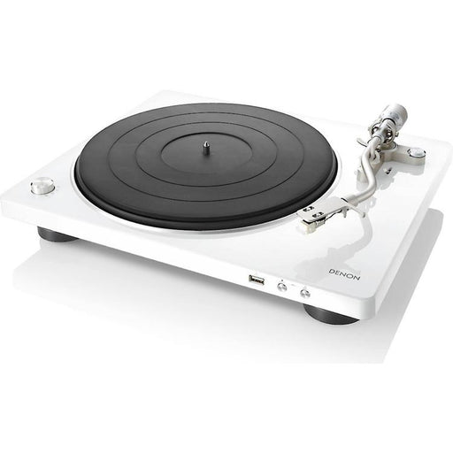 Denon DP-450USB | Hi-Fi turntable - USB port - "S" shaped tone arm - White-SONXPLUS Granby