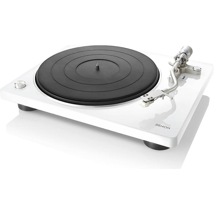 Denon DP-400 | Hi-Fi turntable - Automatic speed sensor - S-shaped speed arm - White-SONXPLUS Granby