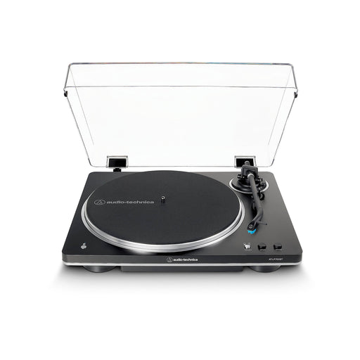 Audio-Technica AT-LP70XBTBS | Table tournante Stéréo - Sans fil - Bluetooth - Entraînement par courroie - Entièrement automatique - Noir/Argent | 01 | Sonxplus Granby