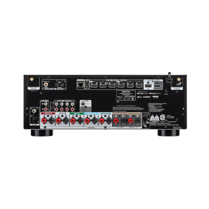 Denon AVR-S980H | AV Receiver - 7.2-channel amplification - Home Theater - 8K - HEOS - Black | 04 | Sonxplus Granby
