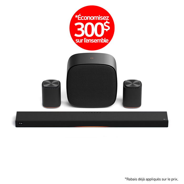 LG Sound Suite | Immersive suite 5 Pro - Barre de son H7 +2 M5 + W7 | 01 | Sonxplus Granby
