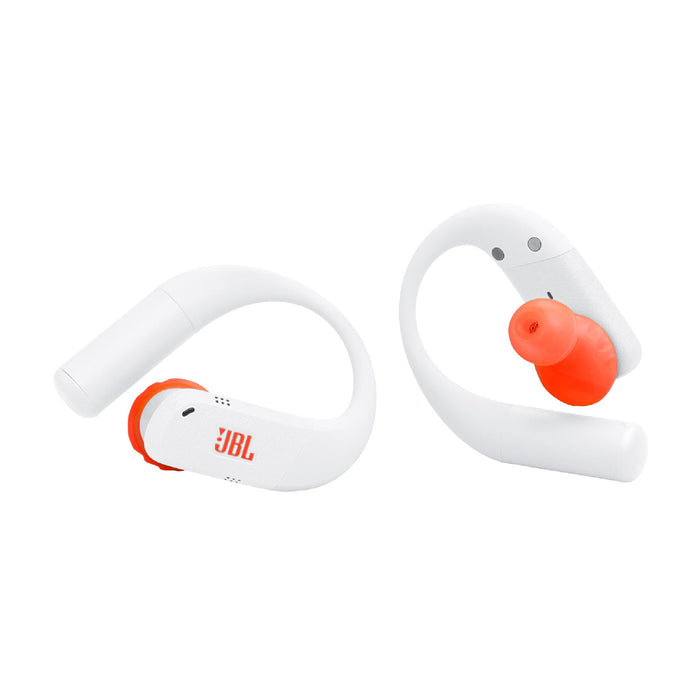 JBL Endurance Peak 4 | In-Ear Headphones - TwistLock  - White/Orange | 03 | Sonxplus Granby
