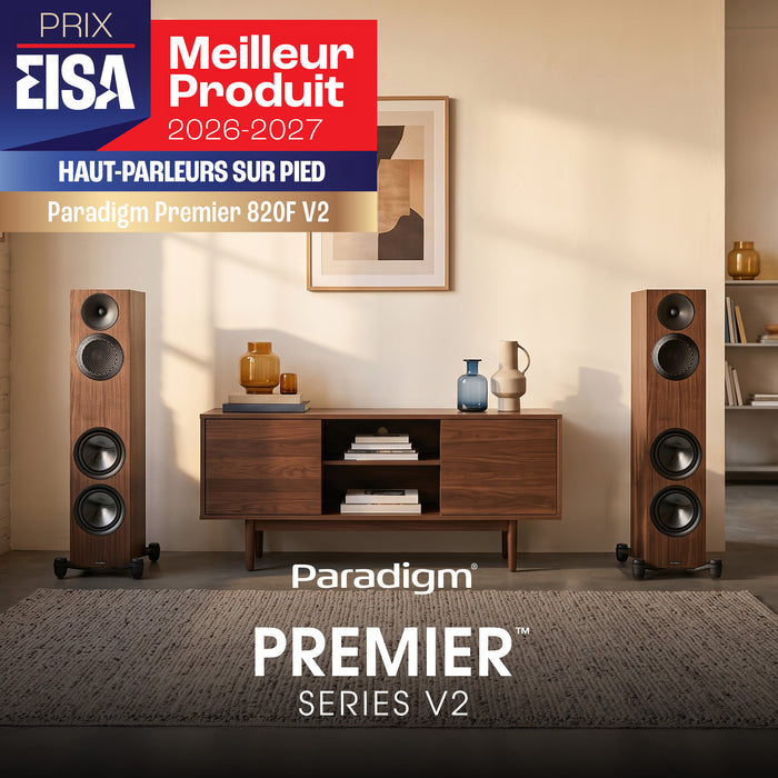 Paradigm Premier 820F V2 | Haut-Parleurs Tour - Noyer - Paire | 02 | Sonxplus Granby
