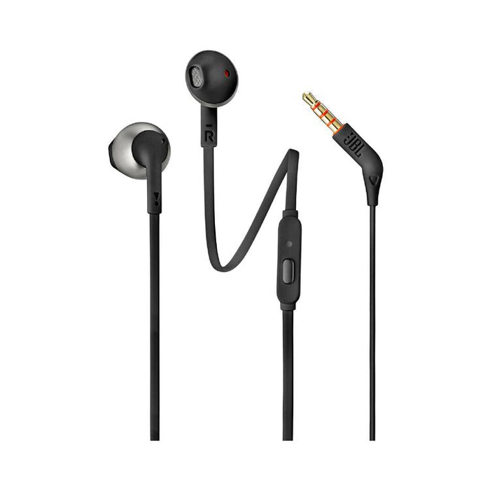 JBL Tune 205 | Wired In-Ear Headphones - JBL Pure Bass - Microphone - Black-SONXPLUS.com