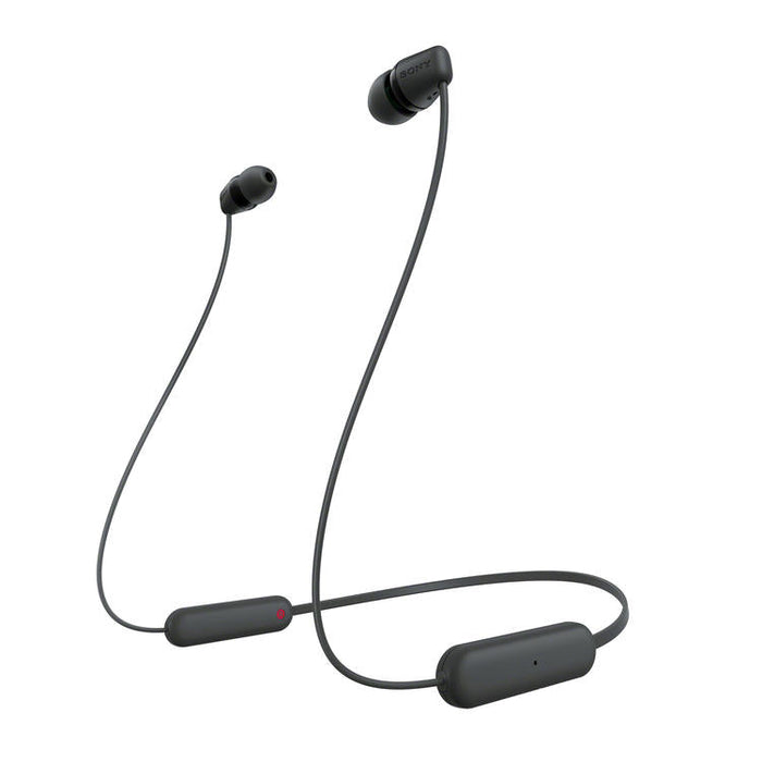 Sony WI-C100 | Écouteurs intra-auriculaires - Sans fil - Bluetooth - Autour du cou - Microphone - IPX4 - Noir-Sonxplus 