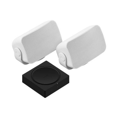 Sonos | Outdoor Set - Amp with 2 Outdoor Speakers by Sonos and Sonance - White-SONXPLUS Granby