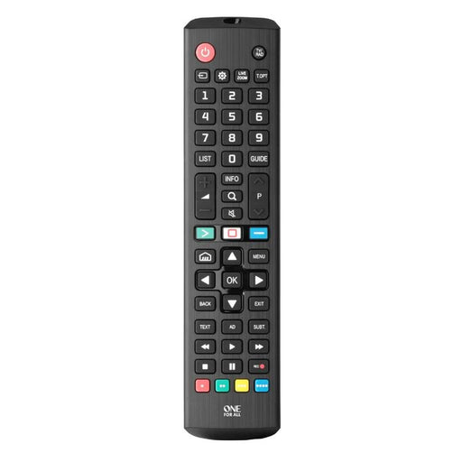 One for All URC4811R | Direct replacement remote control for any LG TV - Replacement Series - Black-Sonxplus 