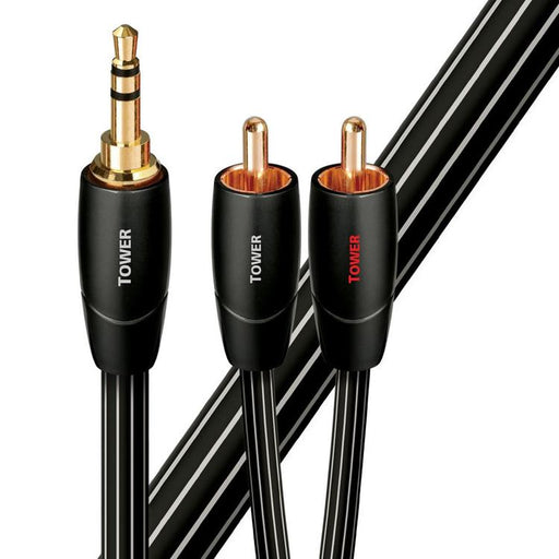 Audioquest Tower | Gold-Plated 3.5mm Jack to RCA Cables - 2 Meters-Sonxplus Granby 