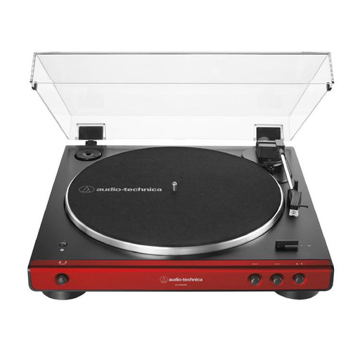 Audio Technica AT-LP60XBT-RD | Stereo Turntable - Wireless - Bluetooth - Belt Drive - Fully Automatic - Red-SONXPLUS Granby