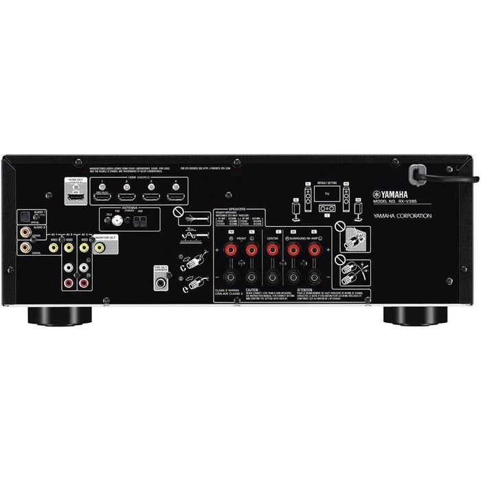 Yamaha RX-V385B | 5.1 Channel AV Receiver - Bluetooth - 4K - 70W - HDMI - YPAO - Black-SONXPLUS Granby